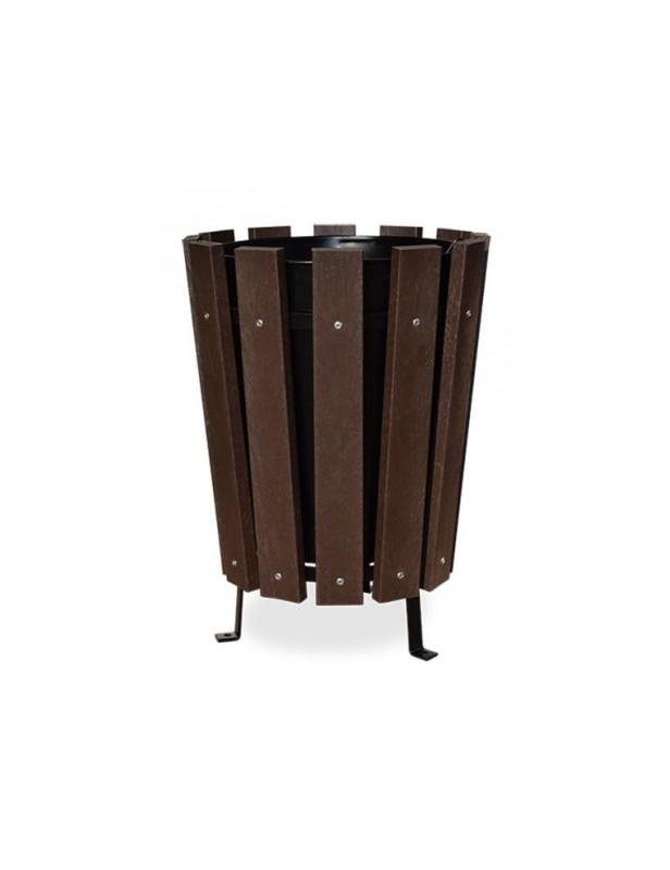 Poubelle en plastique recyclé deluxe - Ronde