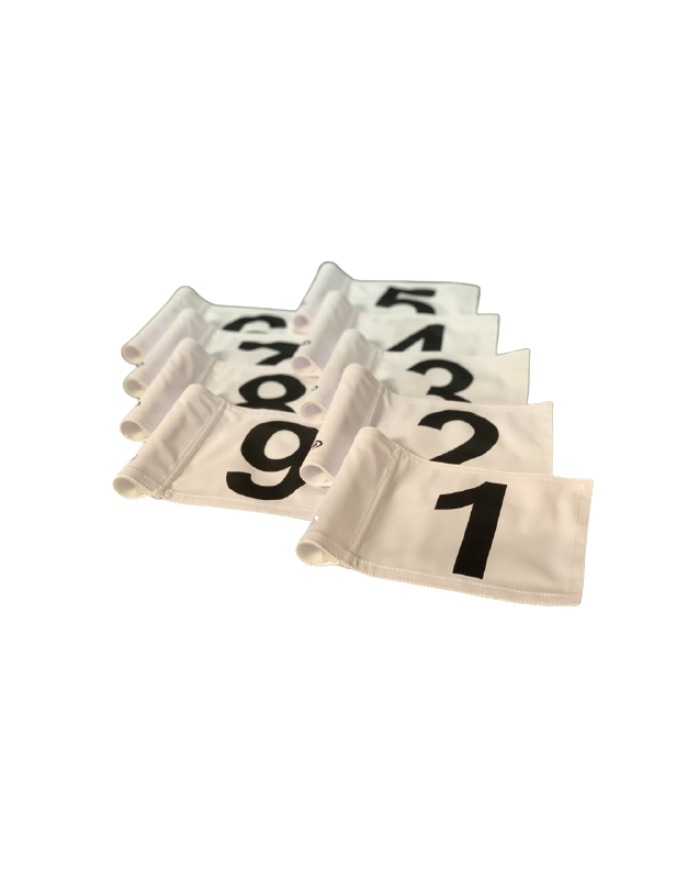 Fanions numérotés putting green