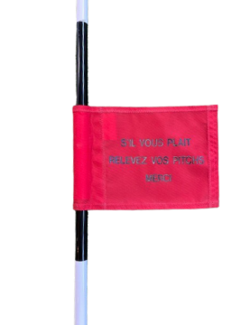 fanion marqueur d'emplacement "relevez vos pitchs"