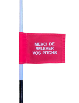 fanion marqueur d'emplacement "relevez vos pitchs"