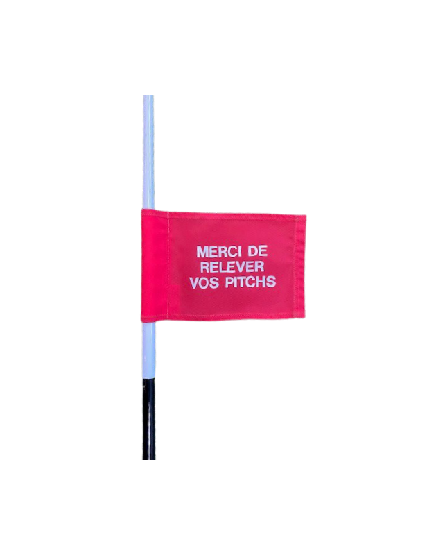 fanion marqueur d'emplacement "relevez vos pitchs"