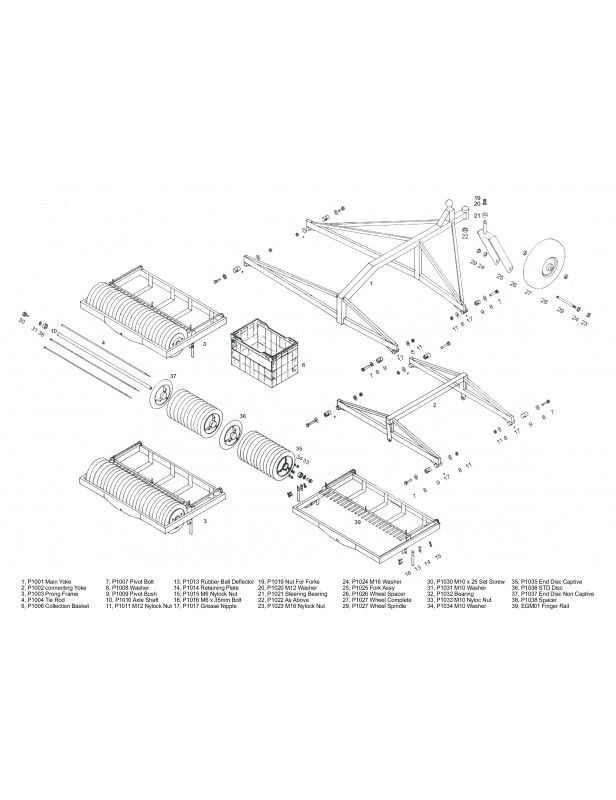 Pièces détachées pour ramasse balle