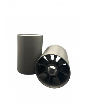 Bogey en aluminium gris cranté