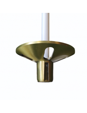 Set de 9 hampes de putting green blanches numérotées 1 à 9 (Fond rouge-écriture blanche)