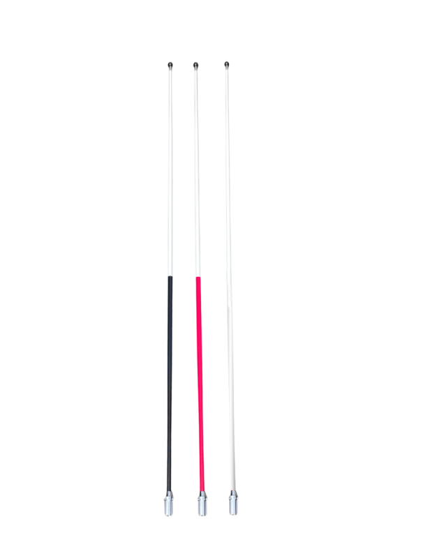 Hampe javelot 2m20 unie blanche ferrule crantée