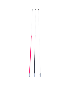 Hampe standard 3m unie blanche ferrule crantée